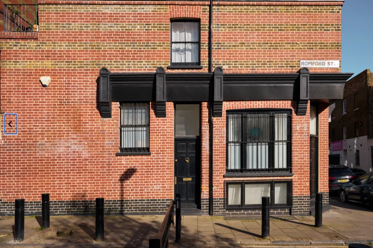 London brick property frontage with black trim